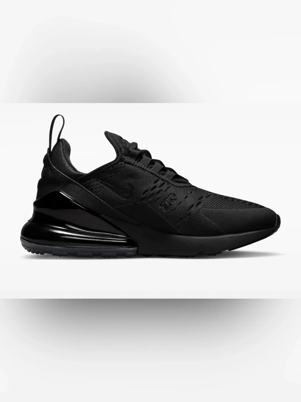 Nike Air Max 270 Women’s 6.5 Triple Black Sneakers Running Shoes AH6789-006